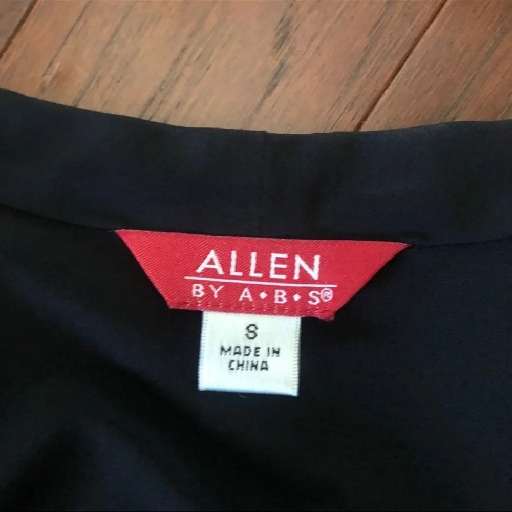 Abs allen schwartz long sleeve black dress S - Picture 7 of 7